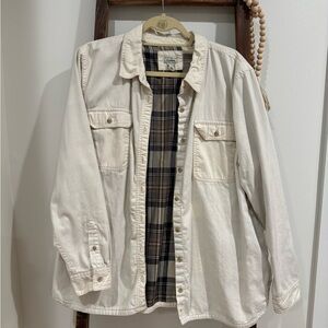 L.L.Bean Mens “Shacket” - Canvas Flannel Lined “Shirt Jacket”